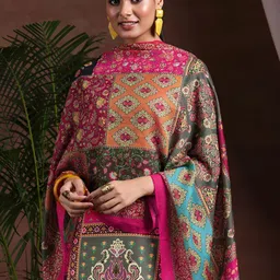Libas Women Ethnic Motifs Printed Regular Kurta with Trousers & With Dupatta image 2
