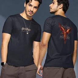 Bewakoof Official Harry Potter Merchandise Men Order of the Phoenix Printed T-shirt-image-54