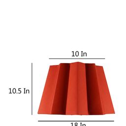 Grated Ginger Red Self Design Contemporary Cross Table Lamp image 3