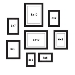 Art Street Set Of 8 Black Solid Individual Wall Photo Frames image 4