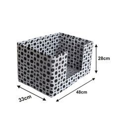 Kuber Industries Set of 2 White & Black Printed Large Stacker Foldable Wardrobe Organisers image 4