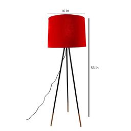 Grated Ginger Red Solid Handcrafted Tripod Lamp image 4