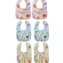 SYGA Infant Pack Of 6 Printed Pure Cotton Bibs-picture-24