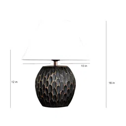 THE LIGHT STORE Black & White Solid Contemporary Table Lamp with Shade image 3