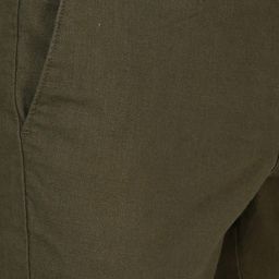t-base Men Olive Green Tapered Fit Solid Regular Trousers image 2
