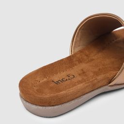 Inc 5 Women Solid Open Toe Flats With Shimmering Effect image 2