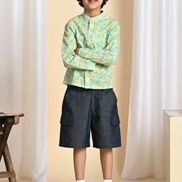 The Tribe Kids Boys Denim Outdoor Cargo Shorts-picture-20