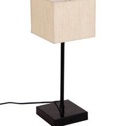 Devansh Cream-Coloured & Black Solid Contemporary Handcrafted Buffet Table Lamp image 2