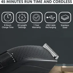 Lifelong Precision Beard Trimmer Kit with Multiple Length Settings - Black image 5
