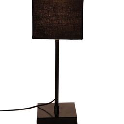 Devansh Black Solid Contemporary Handcrafted Square Table Lamp image 2