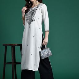 Indo Era Floral Embroidered Floral Kurta-picture-36