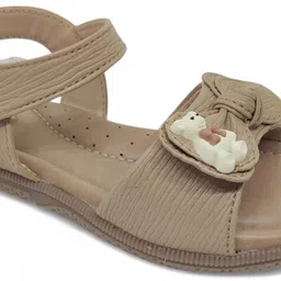 Lil Lollipop Girls Textured Open Toe Flats image 3