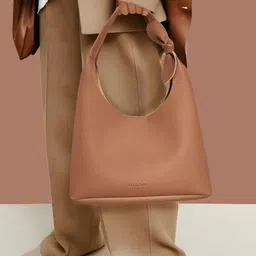 IMARS Textured Structured Hobo Bag with Bow Detail image 3
