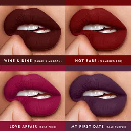 BEROMT Set of 4 Date Matte Mini Lipsticks - 6.4ml image 4