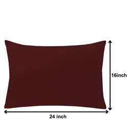 Kuber Industries Set Of 4 Brown Solid Soft Throw Inserts With MicroFiber Filled Pillows image 4