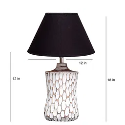 THE LIGHT STORE White Self-Design Bedside Standard Lamp With Shade image 3