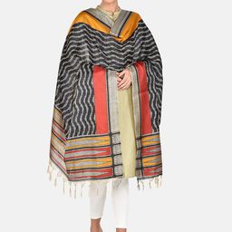 Dupatta Bazaar Black & Red Printed Dupatta image 2