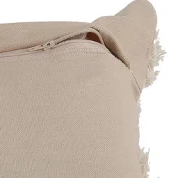 eyda Cream-Coloured Set of 2 Self Design Rectangle Cushion Covers image 3