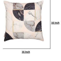 Sivya White & Black Single Abstract Square Cushion Covers image 5