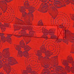 Kuber Industries Set Of 3 Red Printed Foldable Cube Storage Boxes With Handle Replacement Drawer image 5
