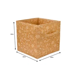 Kuber Industries Set Of 2 Beige Printed Large Foldable Storage Box With Handle image 3