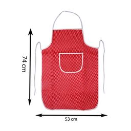 Kuber Industries Set Of 3 Red & White Printed Aprons image 3