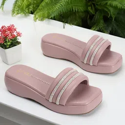 Denill Textured Embellished Open Toe Comfort Heels image 5