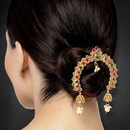 Peora Gold-Toned Embellished Hair Accessory Set-image-63