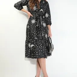 Vero Moda Conversational Printed Fit & Flare Dress-image-95