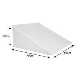 Kuber Industries White Bed Wedge Therapedic Pillow With Memory Foam image 2