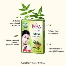 ROSA Pack Of 3 Neem Face Pack To Remove Pimples & Blackheads - 100g image 4
