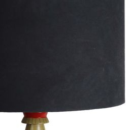 Grated Ginger Black & Olive Green Solid Handcrafted Buffet Table Lamp with Shade image 4