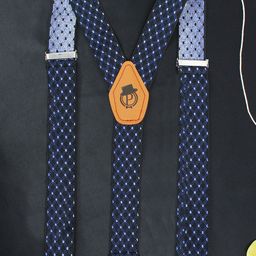 PELUCHE Men Black & Blue Printed Suspenders-image-12