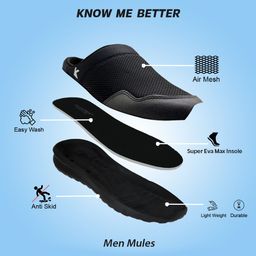 KazarMax Men Woven Design Memory Foam Mule Sneakers image 5
