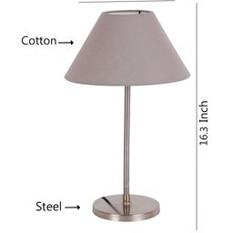Devansh Grey Solid Traditional Table Lamp with Shade image 4