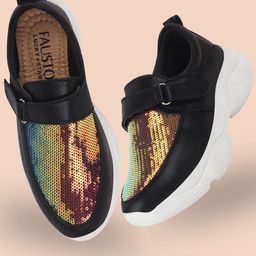 FAUSTO Women Woven Design Slip-On Sneakers-image-78