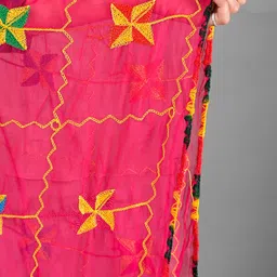 Apratim Geometric Embroidered Dupatta With Thread Work image 2