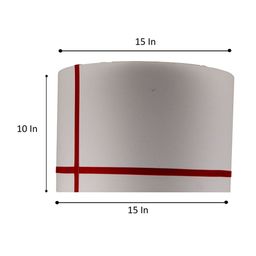 Grated Ginger White Self Design Cross Table Lamp image 3