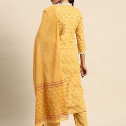 anayna Printed Regular Pure Cotton Kurta with Trousers & With Dupatta image 2