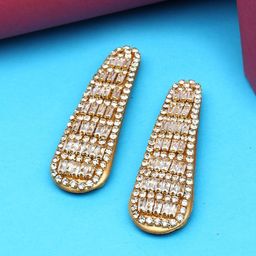 LAIDA Women Set of 2 Metal Embellished Tic Tac Hair Clip-13