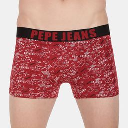 Pepe Jeans Men Red Solid Cotton Trunk OPT01-PPARRY RED AOPS image 4