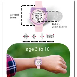 Spiky Kids Dial Bracelet Style Straps Digital Multi Function Automatic Watch SPKEVA12_C2 image 2