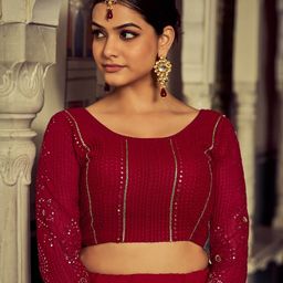 Fusionic Embellished Sequinned Semi-Stitched Lehenga & Unstitched Blouse With Dupatta image 2