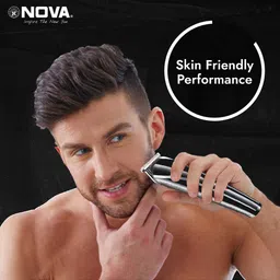 NOVA NHT 1073/05 USB Trimmer with 60 Min Runtime & 5-Length Settings - Black & Grey image 2