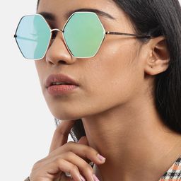 DressBerry Women Mirrored Hexagon Sunglasses MFB-PN-PS-T10179-41