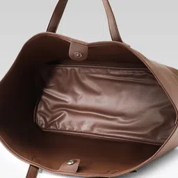 French Connection Textured Structured Tote Bag With Pouch image 3