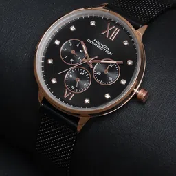 French Connection Women Embellished Dial & Stainless Steel Bracelet Style Straps Analogue Multi Function Watch-image-68