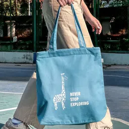 EcoRight Typography Printed Oversized Shopper Organic Cotton Tote Bag-19
