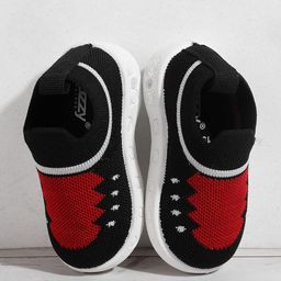 Jazzy Juniors Infant Kids Colourblocked Padded Insole Contrast Sole Mesh Slip-On Sneakers-picture-15