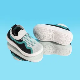 Jazzy Juniors Infant Kids Colourblocked Padded Insole Contrast Sole Mesh Slip-On Sneakers-image-98